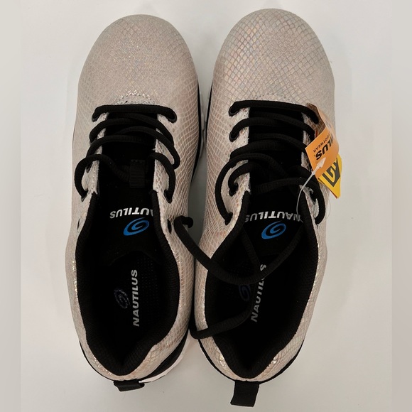 NWT Nautilus Spark Oxford Safety Shoe Womens 8.5 White Iridescent Workwear N1075 - Picture 3 of 11